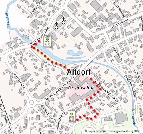 Lageplan Hol und Bringzone Grundschule