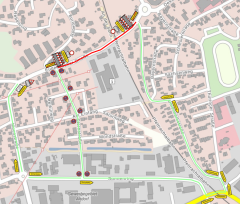 Plan Vollsperrung Eugenbacher Str. bis Kreisverkehr